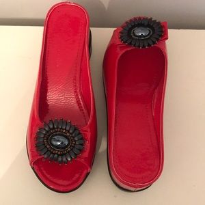Red Platform Sandals